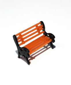 Brown Garden Bench Chairs (2pcs)