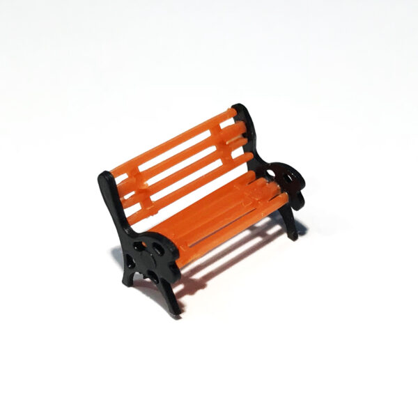 Brown Garden Bench Chairs (2pcs)