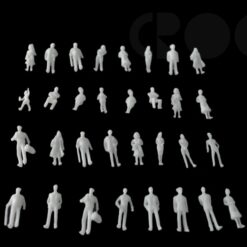 Alternative view of White Human Figures 1:100 (15 pcs)