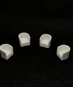 Alternative view of Half Round White Chairs Set