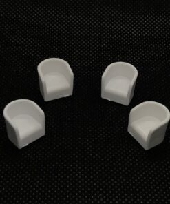 Half Round White Chairs Set