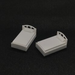 White Single Bed 1:50