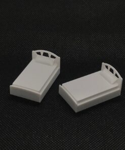 White Single Bed 1:50