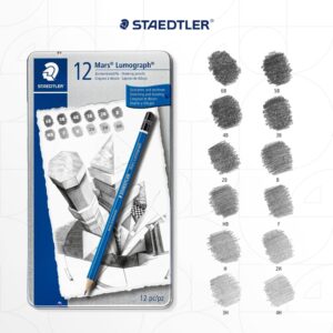 Staedtler Mars Lumograph Drawing Pencils (12pcs Set)