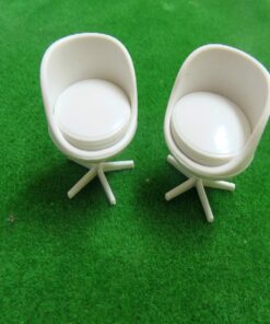 White Round Chair 1:25