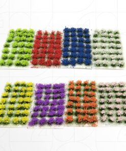 Colored Bushes with Flowers ~1cm (28pcs Box)