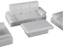 Set of Sofa + 2 Arm Chairs + Table 1:50
