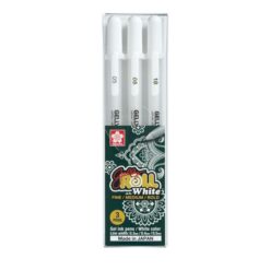 Sakura Gelly-Roll White Color Gel Ink ( 3 Pens Set )