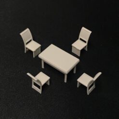 Dining Set (4 Chairs + Table) 1:50 - Image 2