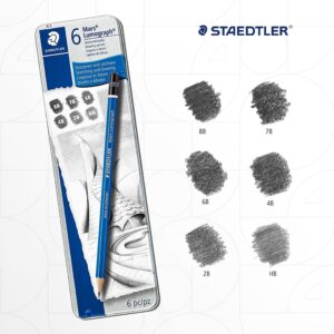 Staedtler Mars Lumograph Drawing Pencils (6pcs Set)