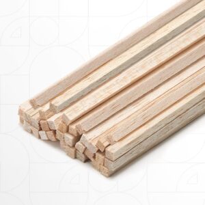 Balsa Wood Square Stick 3x3x1000 mm عود خشب خفيف (1pc)