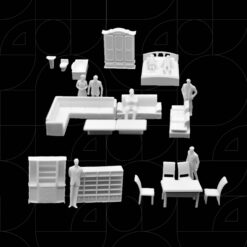 Indoor Furniture 1:50 - 26pcs Set