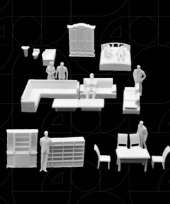 Indoor Furniture 1:50 - 26pcs Set