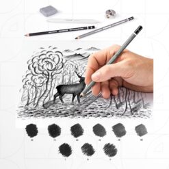 Staedtler Mars Lumograph Charcoal Pencil 12pc Set - Image 3