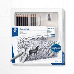 Staedtler Mars Lumograph Charcoal Pencil 12pc Set
