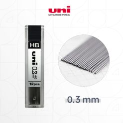 uni HB Pencil Refill Leads 0.3 mm (12pcs)