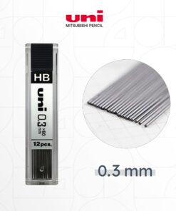 uni HB Pencil Refill Leads 0.3 mm (12pcs)