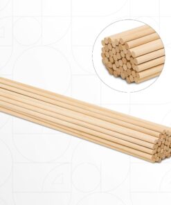 أعواد خشب دائرية - عدة أحجام Wooden Dowel Rod Sticks