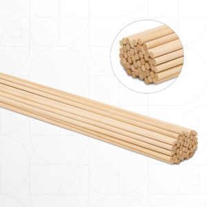 Wooden Dowel Rod Sticks 5mm x 30cm (25pcs Set)