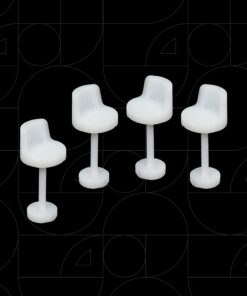 Bar Round Chairs 1:100 (4pcs)