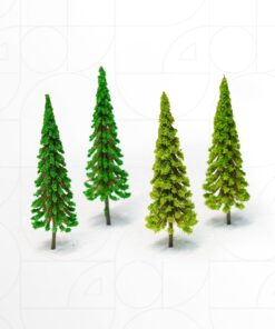 Green Pine Trees 6cm (2pcs)