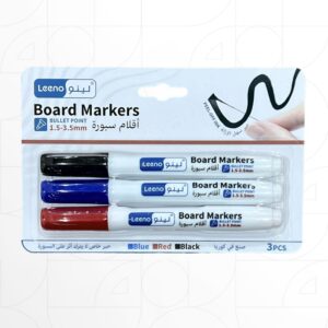 White Board Markers 3pcs - طقم 3 أقلام سبورة Leeno