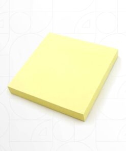 ورق ملاحظات لاصق أصفر سادة 76×76 مم 100 ورقة Sticky Notes