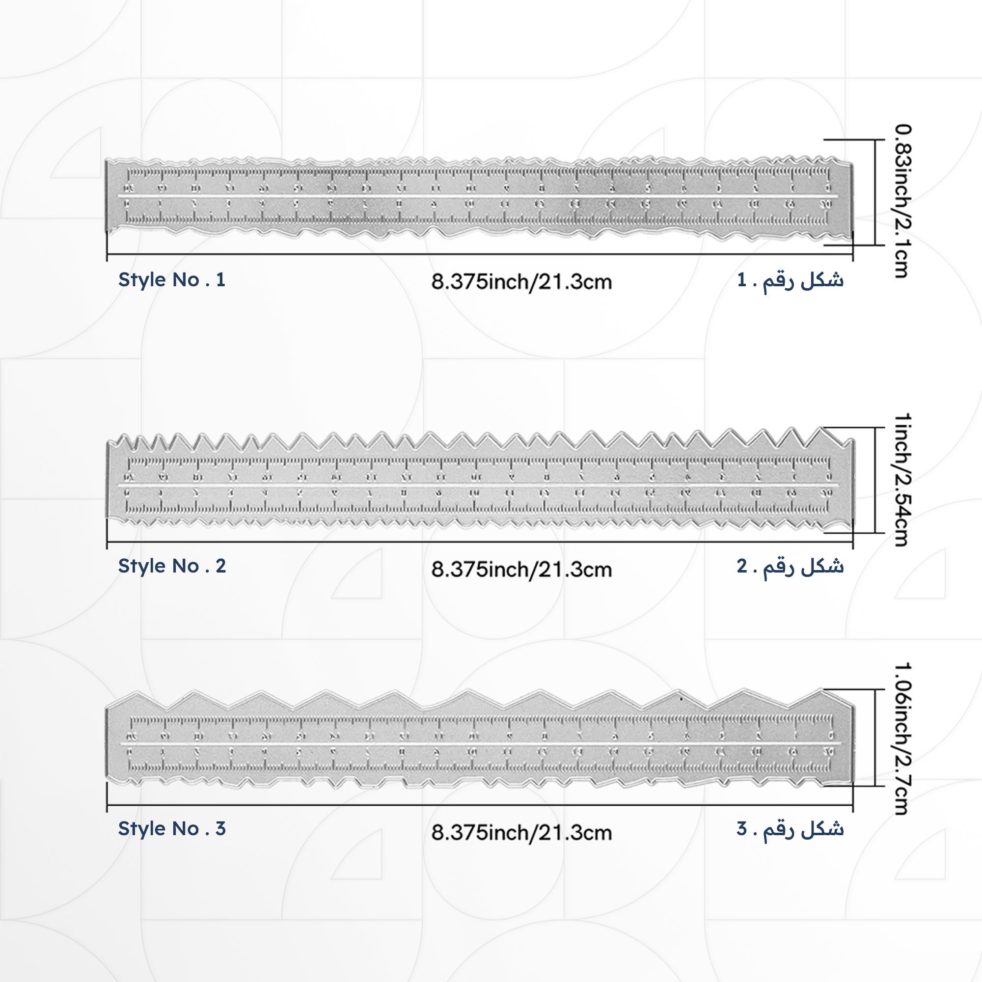مسطرة تمزيق أطراف الورق Wavy Edge Paper Tearing Ruler - Image 2