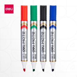 Alternative view of deli Whitboard Marker Chisel Pens أقلام سبورة رأس مشطوف Set 4-Colors