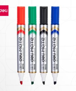 Alternative view of deli Whitboard Marker Chisel Pens أقلام سبورة رأس مشطوف Set 4-Colors