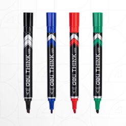 Alternative view of deli Think Permanent Marker Chisel Pens Set 4-Colors