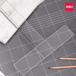 deli Acrylic T-Square Scale Ruler Fixed Head