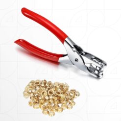 طقم خرامة حلقات معدنية Grommet Setting Tool Eyelet Puncher