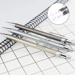 Mechanical Pencil Set of 2 pens (0.5-0.7mm) with Leads