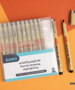طقم أقلام للرسم والتحديد Drawing & Highlighting Fineliner Pens Set chotune