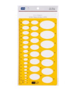 Multi-Size Ellipse-Oval Template Ruler مسطرة أشكال بيضاوية Leeno