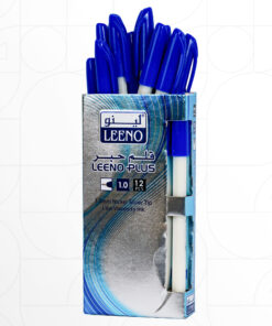 مجموعة 12 قلم ناشف أزرق لينو Leeno Blue Ballpoint Pen 12pcs