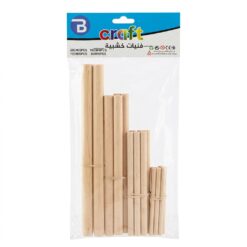 مجموعة أعواد خشب أحجام متعددة Multisize Dowel Wood Sticks