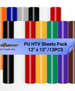 مجموعة الفينيل الحراري الأساسية PU Basic Color HTV Sheets Pack (13PCS)
