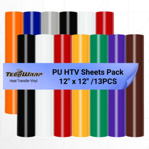 مجموعة الفينيل الحراري الأساسية PU Basic Color HTV Sheets Pack (13PCS)