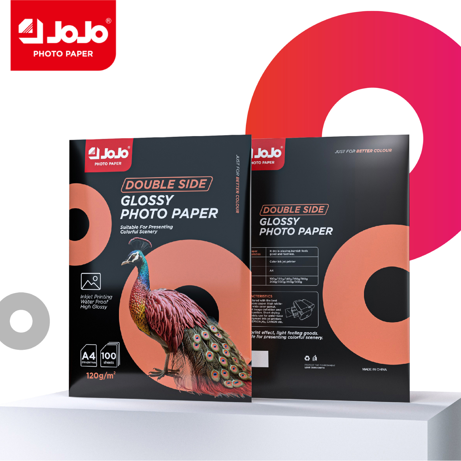 ورق جوجو لامع جهتين JoJo Glossy Photo Paper 120g - 100 Sheets A4