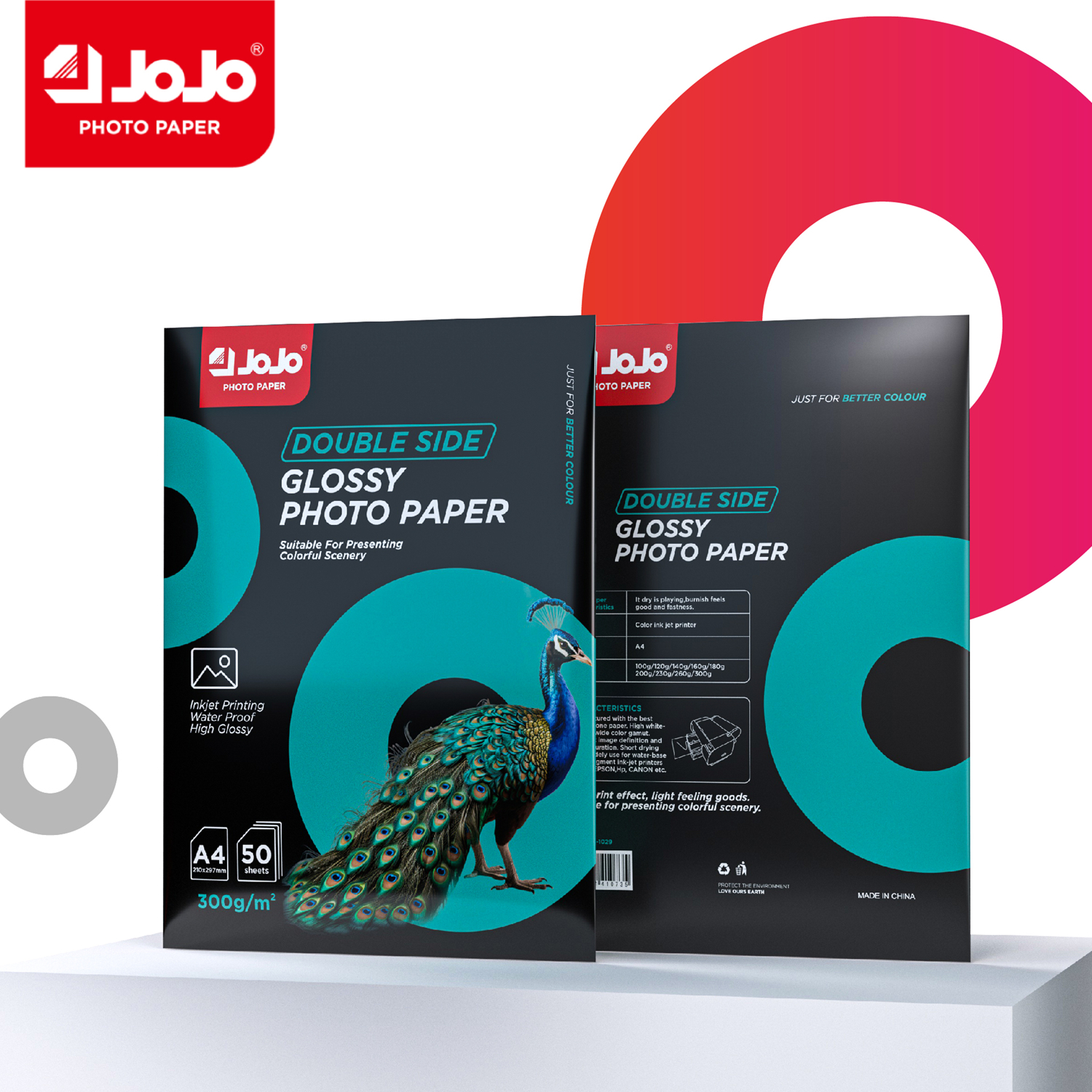 ورق جوجو لامع جهتين JoJo Glossy Photo Paper 300g - 50 Sheets A4
