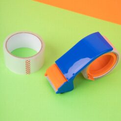 طقم قطاعة مع قطعتين شريط لاصق Handheld Packing Tape Dispenser With Two Tape Rolls