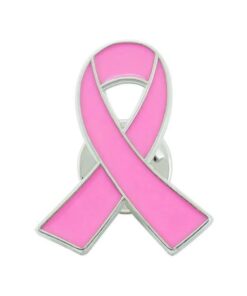 دبوس شريط وردي للتوعية بسرطان الثدي Pink Ribbon Breast Cancer Awareness Brooch Pin