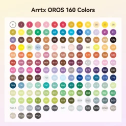 Alternative view of مجموعة 160 لون ماركر Arrtx OROS 160pcs Alcohol Markers Dual-Tip