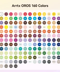 Alternative view of مجموعة 160 لون ماركر Arrtx OROS 160pcs Alcohol Markers Dual-Tip